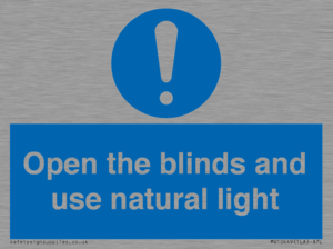 Open the blinds and use natural light